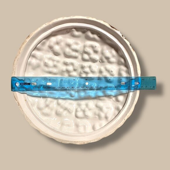 Vintage Ceramic Pie Dish Cherry Pie Design 10.5" Decorative Display & Baking Dis - Picture 9 of 16